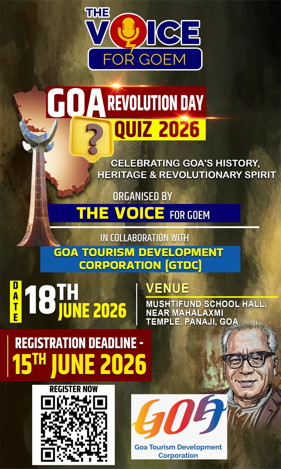 Goa Revolution Day Quiz 2026 Poster